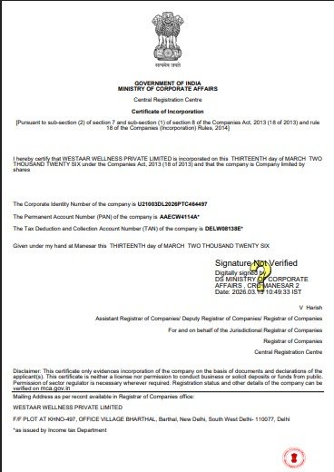 Certificate of Incorporation